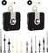 2-Pack Quartz Clock Movement Kit with 4 Pairs of Silent Sweep Hands – 13.5mm Shaft DIY Clock Repair & Replacement Parts with Metal Hooks